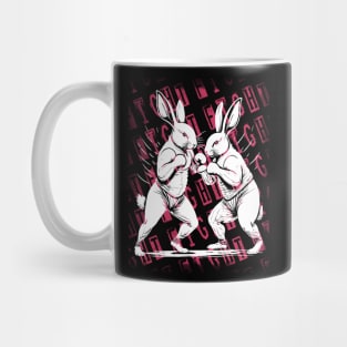 Two White Rabbits Boxing Mug